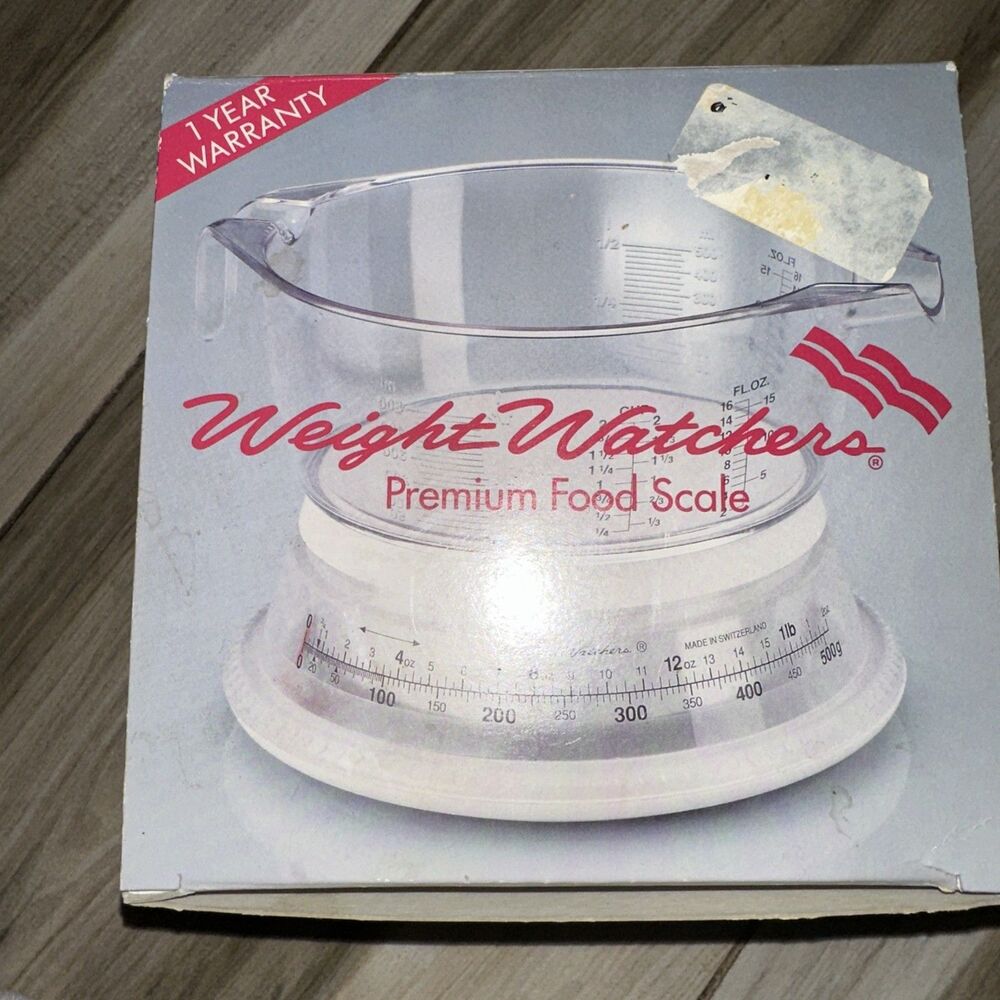 Vintage WEIGHT WATCHERS Premium Food Scale w/ Measuring Bowl 2 Cup
